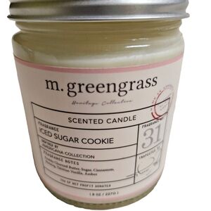 New M Greengrass Iced Sugar Cookie Candle
